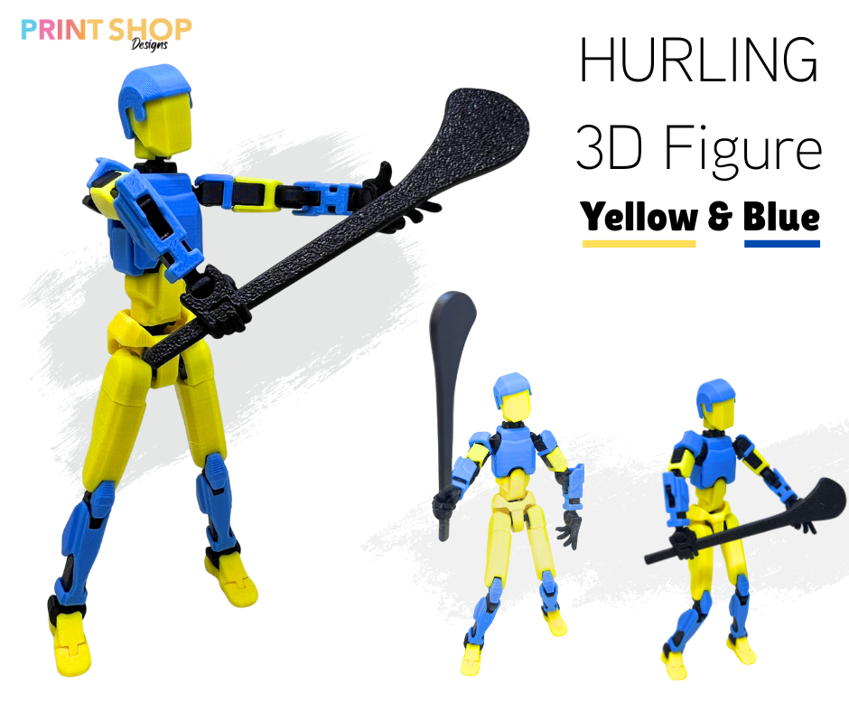 Hurling Action Figure Yellow & Blue