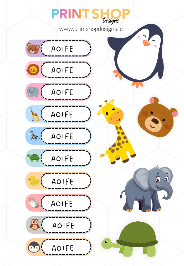 Animal Sticker Sheets