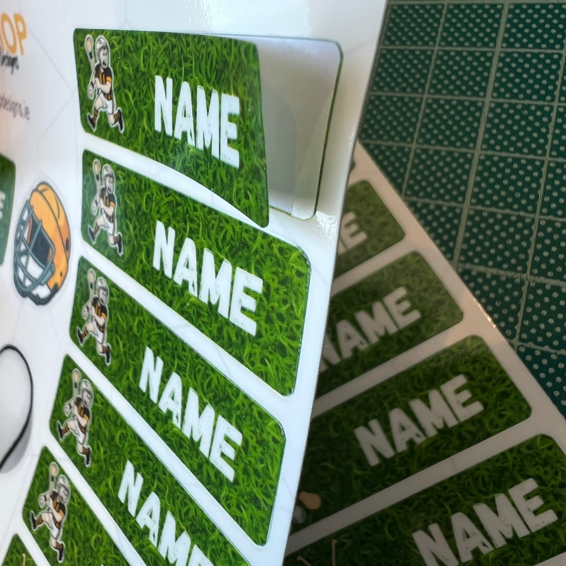 Hurling Name Sticker Sheets