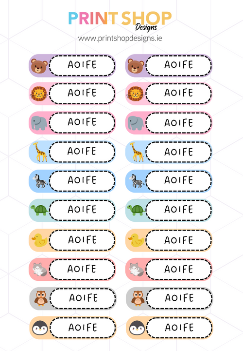 Animal Sticker Sheets