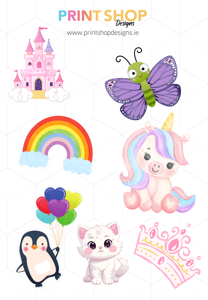 Princess Name Sticker Sheets