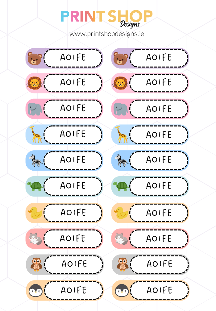 Animal Sticker Sheets